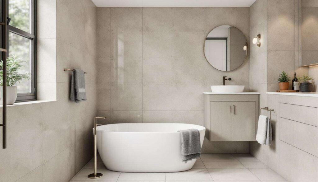 Badkamer renoveren zonder slopen: dit PVC-wandpaneel plak je direct over de oude tegels