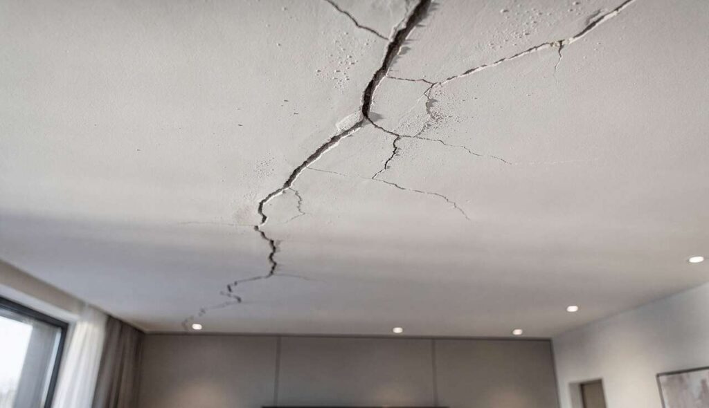 Plafond met scheuren: wanneer is het alleen cosmetisch en wanneer moet een expert meekijken?
