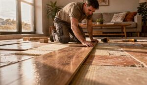 Laminaat over oude tegels leggen: de truc met ondervloer die geluid en kou tegengaat